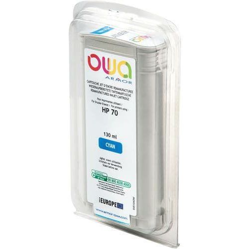 CARTOUCHE D'ENCRE TRACEUR REMANUFACTURÉE HP 70 - CYAN