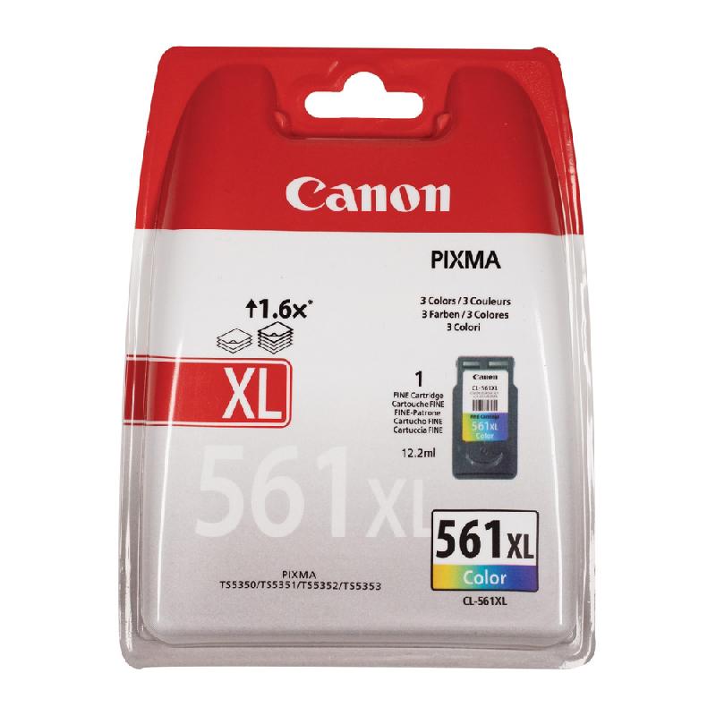CARTOUCHE ENCRE CANON CL-561XL 3 COULEURS POUR IMPRIMANTE JET D'ENCRE