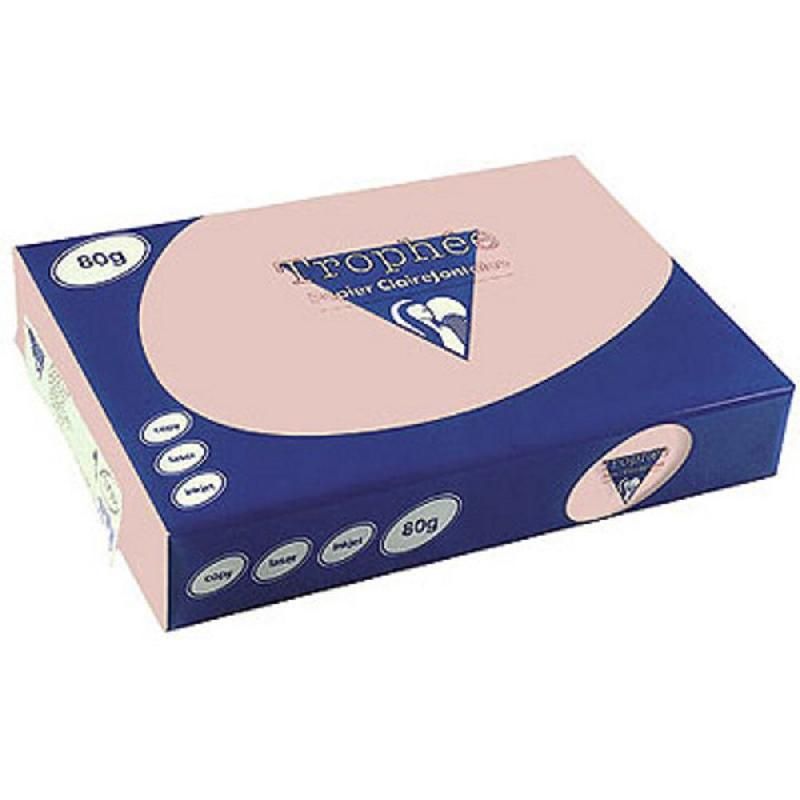 CLAIREFONTAINE PAPIER COULEUR POLYVALENT A4 ROSE DE 80 G/M² (PRIX À L'UNITÉ)