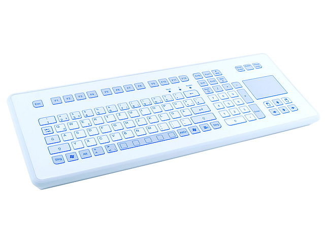 Clavier industriel étanche 105 touches - boîtier de table avec touchpad intégré, IP65_0