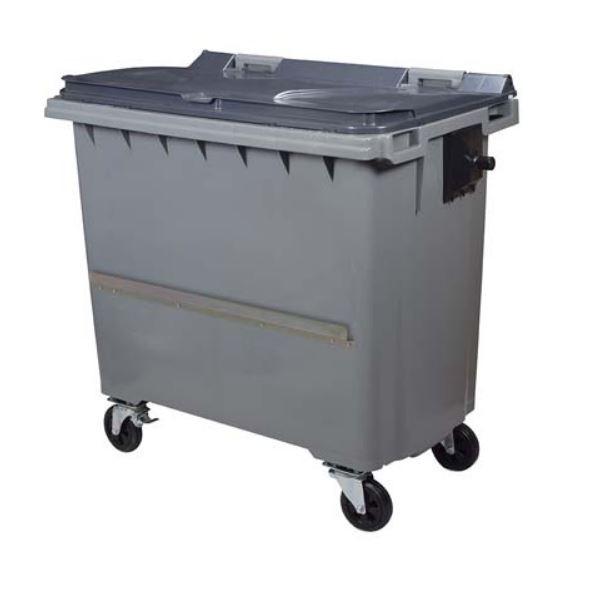 Conteneur Korok 4 Roues 770L - Disponible en plusieurs coloris - Barre de manipulation - Résistance climatique - Plastique polyéthylène vierge haute densité - Fabrication Française_0