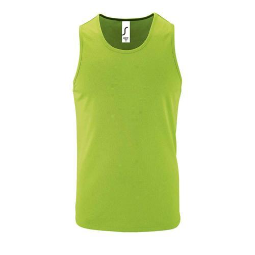 DÉBARDEUR PERSONNALISABLE DE SPORT HOMME EN POLYESTER VERT FLUO