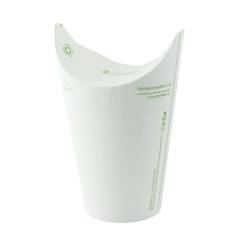 ECOLOMIQUE - 25 Pcs - Pot Nolida blanc en carton - Ø108 mm, Hauteur: 105 mm, Fermeture intégrée - ECO210LIDFRC12 - blanc en carton ECO210LIDFRC12_0