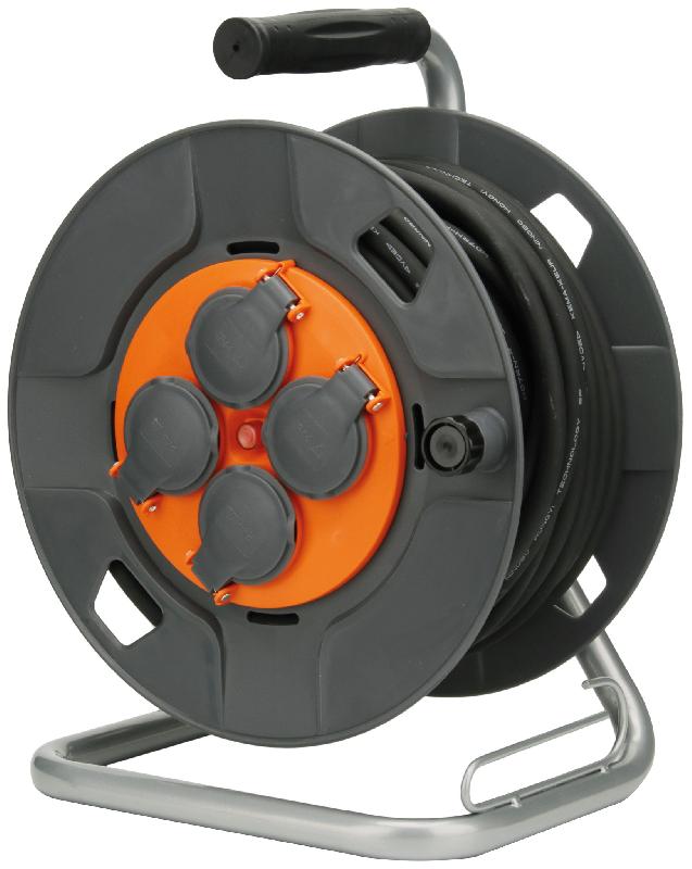 Enrouleur de chantier IP44 - 4 prises 16A - 25m - Câble HO7RN-F 3G1,5mm² - Zenitech_0