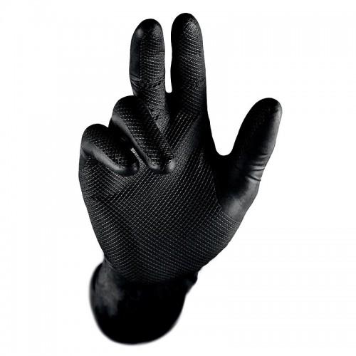 GANTS JETABLES TEXTURÉS - NON POUDRÉS - NITRILE - PAR 50 - T9 - 246BK PIP