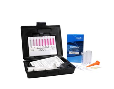 Kit d’analyse visuelle de l’Hypoclorite, 0-12,5% en NaOCl. Type: CHEMets. Kit. 30unités, marque Chemetrics - Ref.: NBD008_0