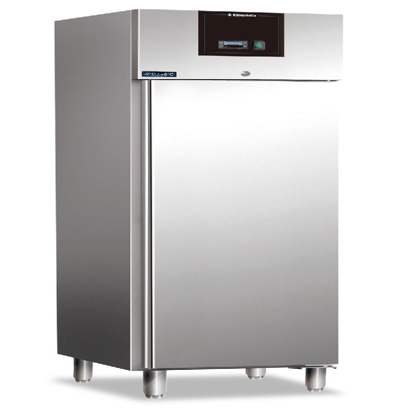 KLIMAITALIA Armoire ventilée inox de 400 litres. Dégivrage auto. LED. Clé/serrure. T° -2°C/+8°C. Dim. LxLxH 68x71,5x200 cm. SNACK400TN - 4579_0