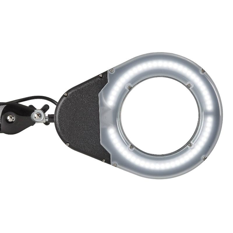 LAMPE À LOUPE LED MAULVISO AVEC PINCE, NOIRE
