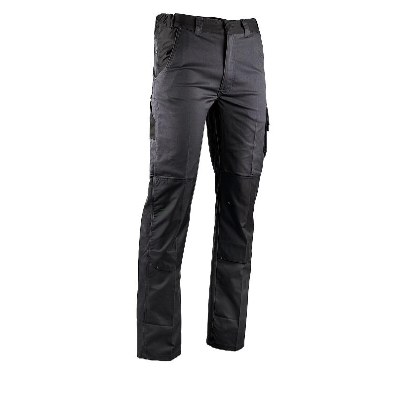 LMA WORKWEAR 1880 Pantalon de travail stretch VULCAIN - GRIS sombre/NOIR S - FR(36) - Taille unique noir textile 3473833339413_0