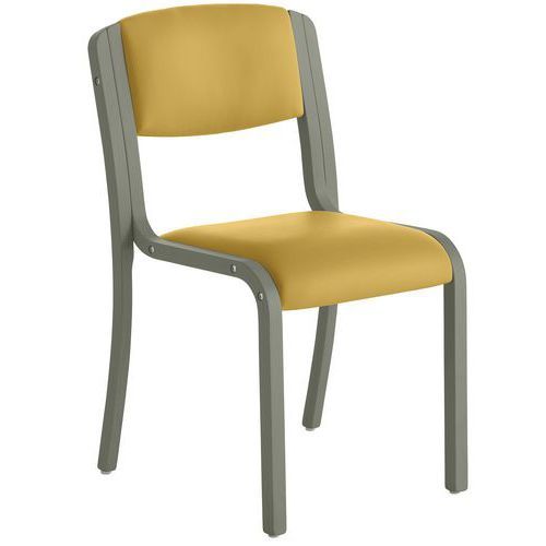 LOT DE 2 CHAISES MARTA PIÈTEMENT GRIS ASSISE/DOSSIER MIRABELLE