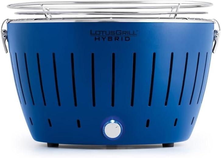 LotusGrill - Barbecue hybride portable charbon et gaz Ø 32 cm avec sac - Bleu - bleu 4260023012183_0