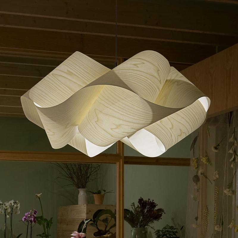 LZF LAMPS LZF SWIRL SUSPENSION, CÂBLE NOIR Ø 54 CM IVOIRE