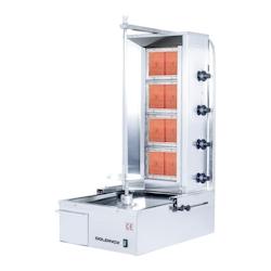 Machine à kebab 4 feux Gaz PREMIUM / GOLDINOX - gris inox 3701770822393_0
