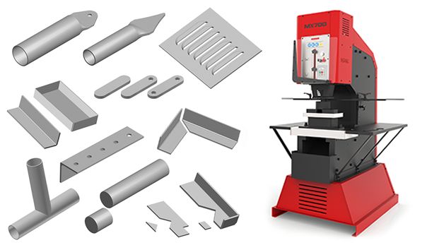 Poinçonneuse hydraulique MX700 Nargesa - 70 tonnes - Cisaille multifonctions avec col-de-cygne et large table_1