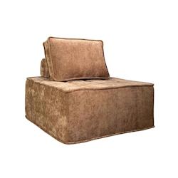 Oviala Business Oviala Fauteuil en tissu pour canapé modulable avec coussin terracotta - marron textile 114219_0