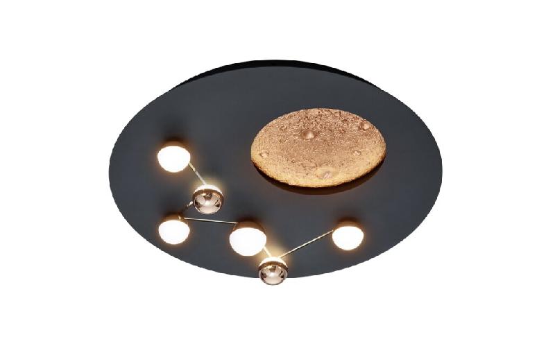 Plafonnier LED 42W - 5100lm, 2300/3000/4000K - Noir mat - Dimmable - Trio - Zodiac - noir métal 4017807580945_0