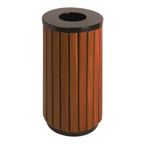 POUBELLE D'EXTÉRIEUR 40L NOIR/BOIS - VEPABINS