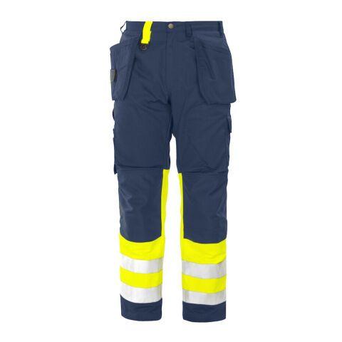 PROJOB 6502 PANTALON POLYCOTON - EN ISO 20471 CLASSE 1 JAUNE/MARINE - TAILLE 38