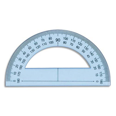 RAPPORTEUR 180° 12 CM EN PLASTIQUE INCASSABLE