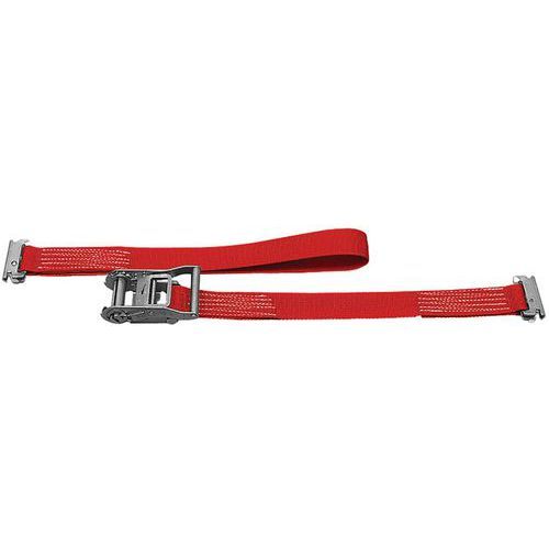 SANGLE D'ARRIMAGE À ERGOTS ROUGE - 35M - LC 800/1600 DAN - PMS INDUSTRIE