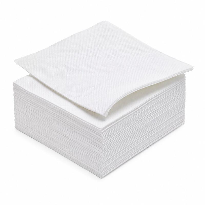 Serviettes de table papier Le Nappage ouate 2 plis 33 x 32 cm blanc - lot 2 400 - blanc papier S2331_0