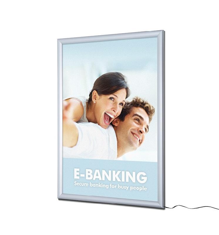 SHOWDOWN Displays Exposiciónate Boîte D'affichage Lumineux LED A1 PLEDA1G30 - argenté aluminium PLEDA1G30_0