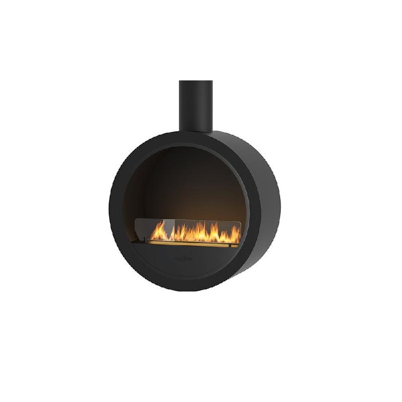 SOLOLED Cheminée bioéthanol suspendue au plafond Slim Incyclle - Design rond d 70 cm Blanc - blanc 0803173016645_0