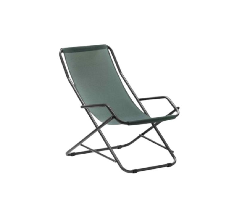 Stiliac Balançoire Creta anthracite avec tissu à feuilles de sauge 90x80x60 cm - vert acier 8010486380666_0