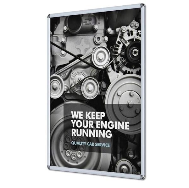 Studio T Exposiciónate Cadre Clic-Clac Standard 70 x 100 cm Coins Arrondis 25 mm KR70x100R25 - argenté aluminium KR70x100R25_0