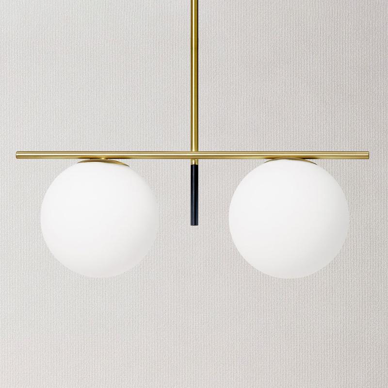 MILOOX BY SFORZIN SUSPENSION JUGEN, OR, À 2 LAMPES