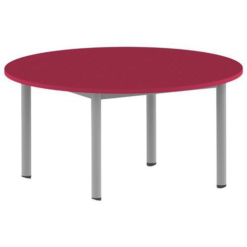 TABLE CARÉLIE Ø 120 CM MOBILE T3 STRAT CERISE GRIS - MOBIDECOR