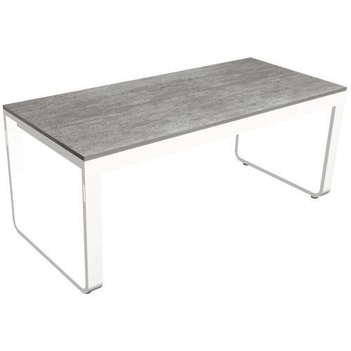 TABLE PLIANTE BLANCHE 180X80XH74CM FLOW DINNER CONCRETE - FLEXFURN