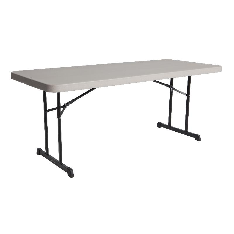 Table pliante rectangulaire 183cm (mastic) / 8 personnes_0