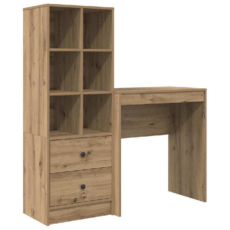VidaXL Bureau avec tiroir 2 pcs Chêne artisanal Modèle Titan Design Pro - 8721158934871_0