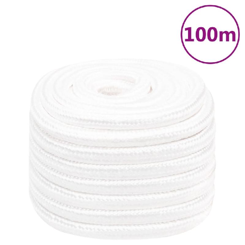 Vidaxl corde de bateau blanc complet 20 mm 100 m polypropylène 152581_0