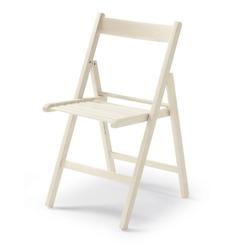 Yelloo - Chaise LIBRO couleur BLANC Pliable Gain de place Pliante en bois de hêtre massif - blanc Bois massif 940_0