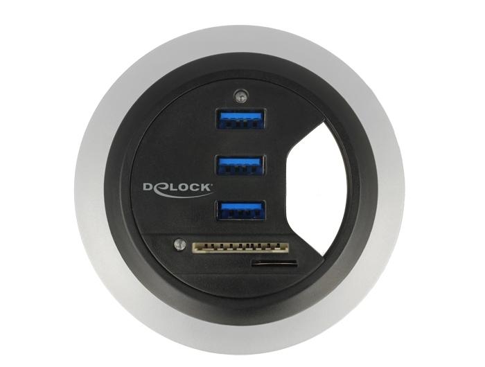DeLOCK 62869 - Hub USB 3.0 (3.1 Gen 1) Type-A - 5000 Mbit/s - Noir - 3 ports - 0,95 m_0