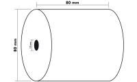 5 bobines 1 pli thermoréactif - laize 80 mm - ø 80 mm - pour caisses enregistreuses - référence : 318034_0