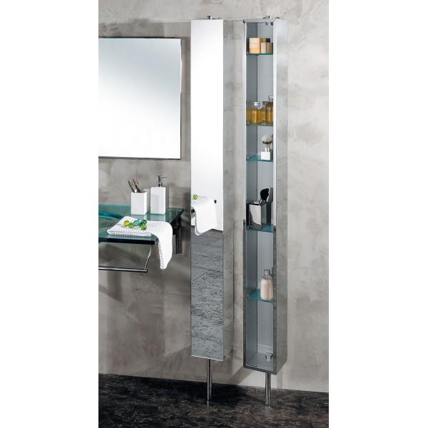 ARMOIRE DE SALLE DE BAIN INOX TOURNANTE AVEC MIROIR - CRISTINA ONDYNA PK51506