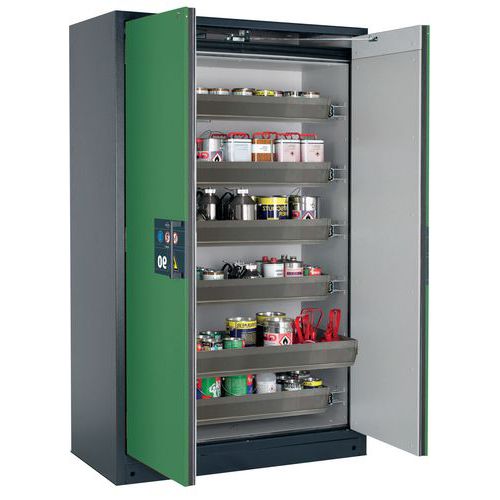 ARMOIRE Q-PEGASUS-90 Q90.195.120.WDAC GRIS/VERT-6 TIROIR - ASECOS