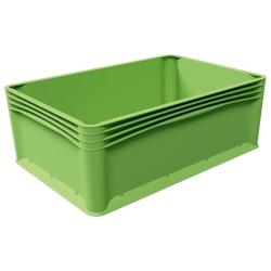 Bac gerbable recyclé Europe 600x400x320mm - Polypropylène vert - Ergonomique - Emboîtable - vert plastique polypropylène BPE008_0