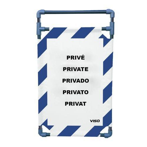 BARRIÈRE D'INTERVENTION STRUCTURE PVC 1 PANNEAU LOGO PRIVÉ - VISO