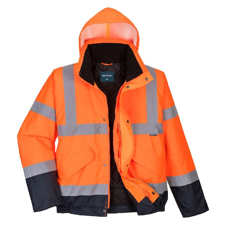 Blouson Aviateur 2-en-1 Manches Amovibles - Jaune/Marine / XXL_0