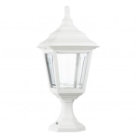 Borne classique extérieure clic-clac 4 -ip44 - e27 - blanc style rustique - verre transparentclic-clac 4 ip44 blanc_0