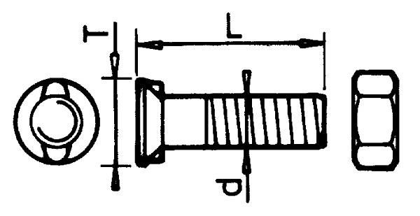 BOULONS TÊTE FRAISEE 2E 14X30 NAUD (25)