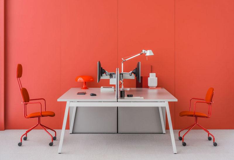 Bureau Bench pied métal - 70-cm,2-postes,120-cm,avec_0