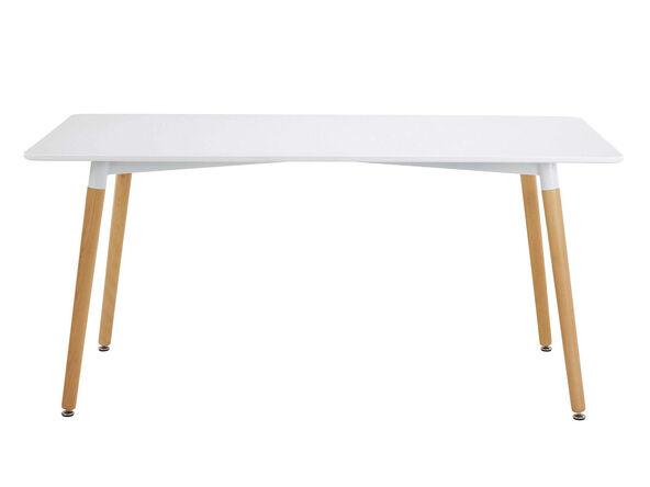 Bureau droit professionnel individuel Worky - piètement bois naturel - 140x70 ou 160x80 cm_0