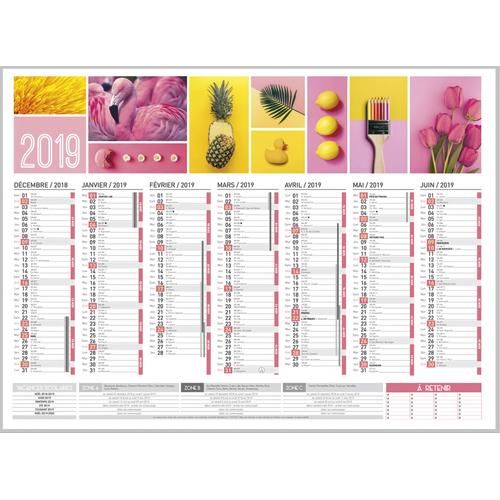 CALENDRIER CBG AIR DU TEMPS - 6 MOIS PAR FACE - FORMAT 43 X 55 CM