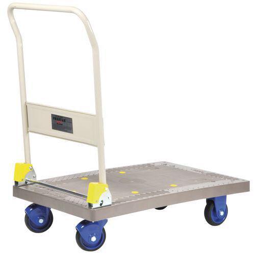 CHARIOT PLASTIQUE DOSSIER RABATTABLE - FORCE 300 KG