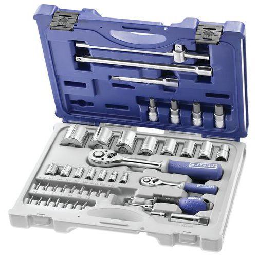 COFFRET DE DOUILLES ET ACCESSOIRES 1/4